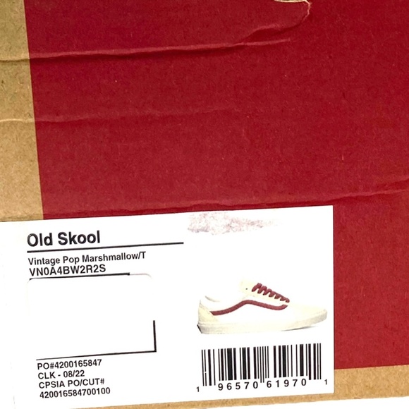 VANS Old Skool Shoes Low Suede Leather Red White Women's Size Skate VN0A4BW2R2S - Picture 8 of 9